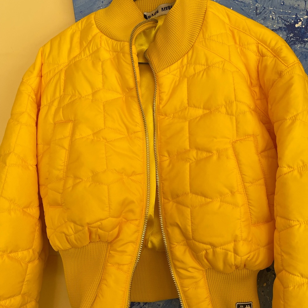Vibrant Yellow Bomber Jacket